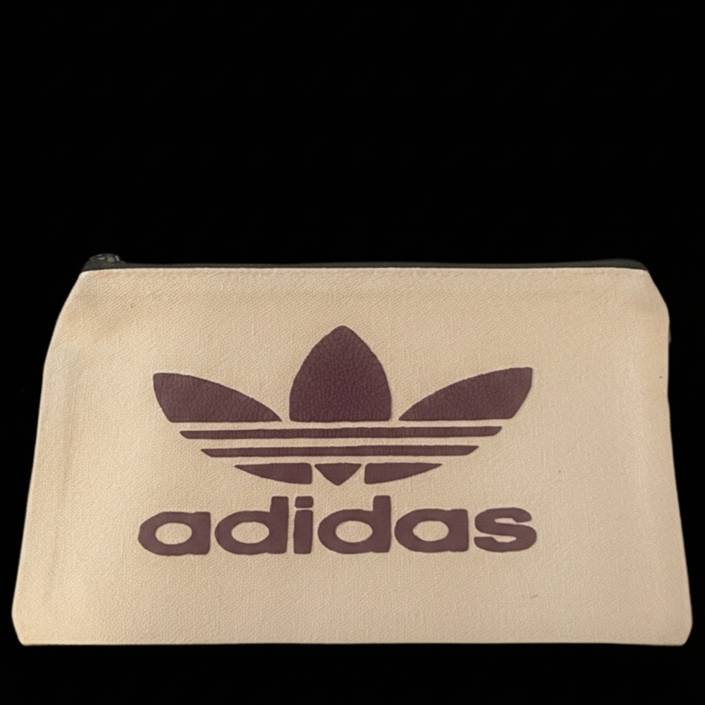 Adidas Beige and Maroon Pouch